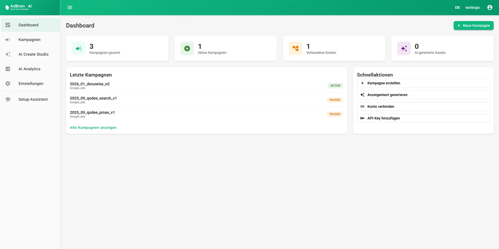 Adbrain Dashboard