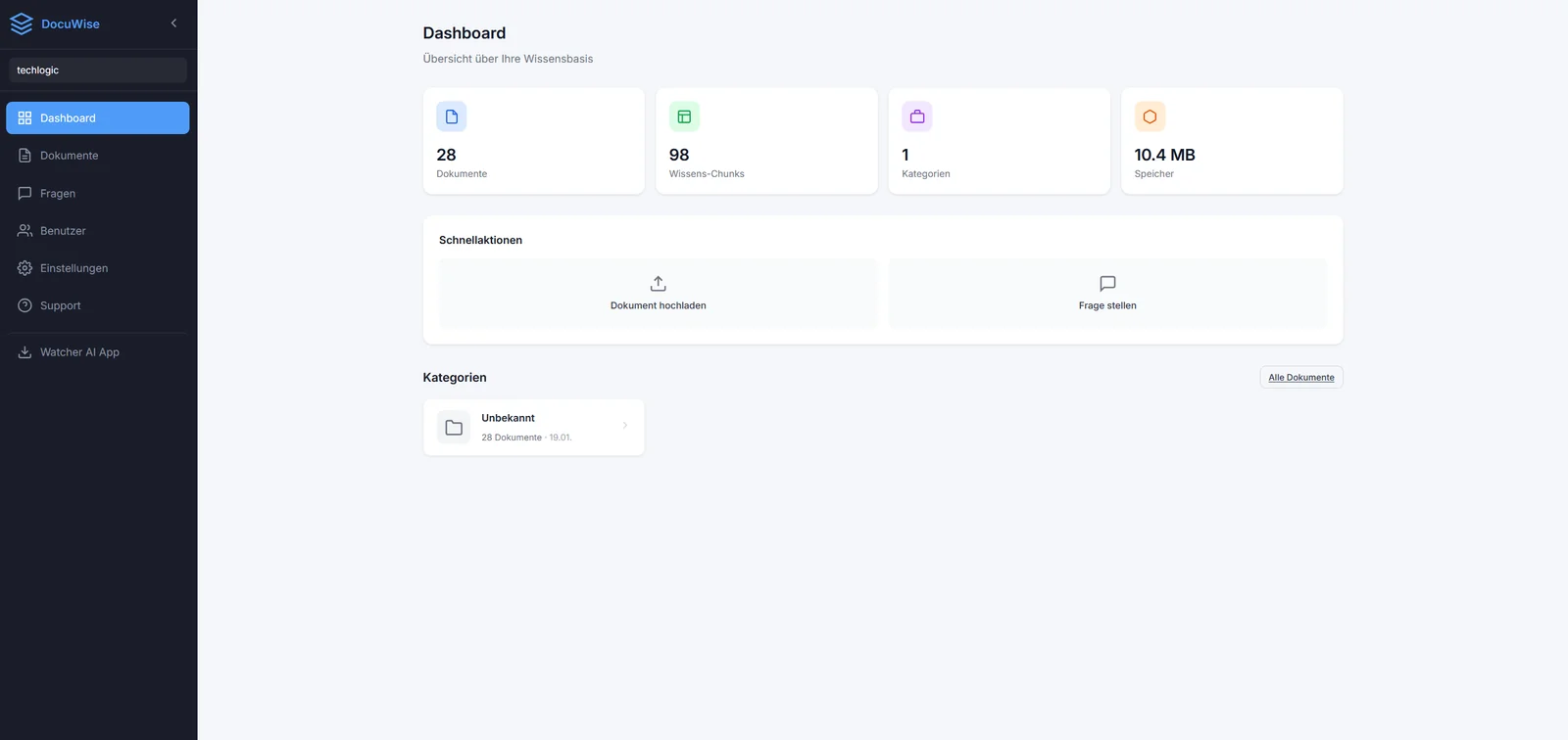 docuwise Dashboard